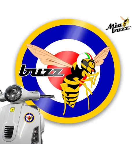 Buzz Wasp 100 mm Royal Blue yellow ring Target Style Roundel Decal Badge