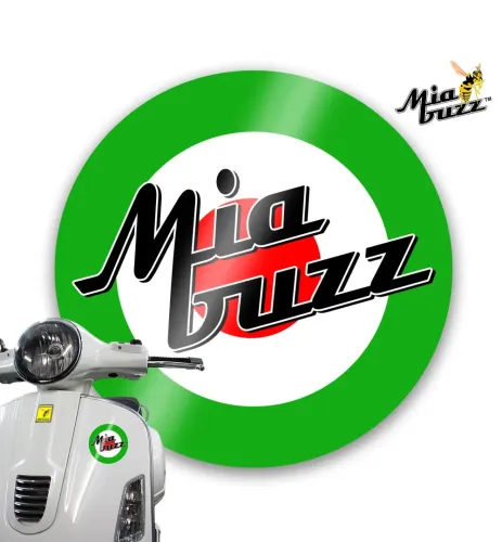 Mia Buzz Logo 100 mm Italian Target green Decal Badge